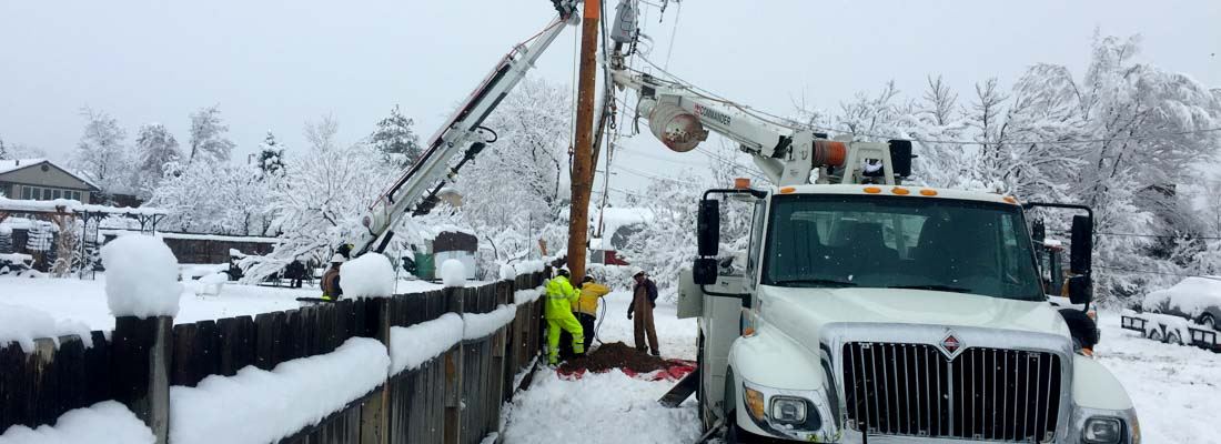 Power Line in Snow