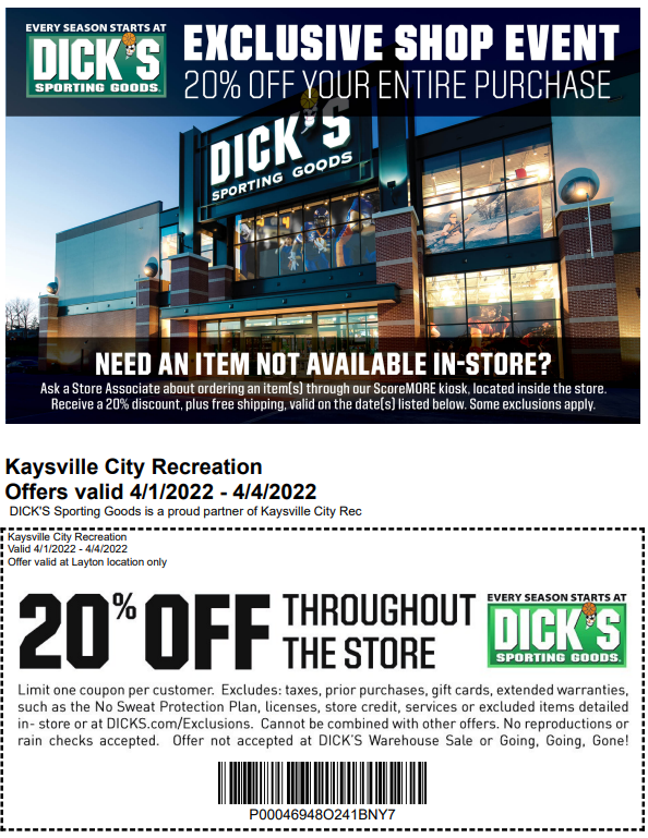 Dick's coupon