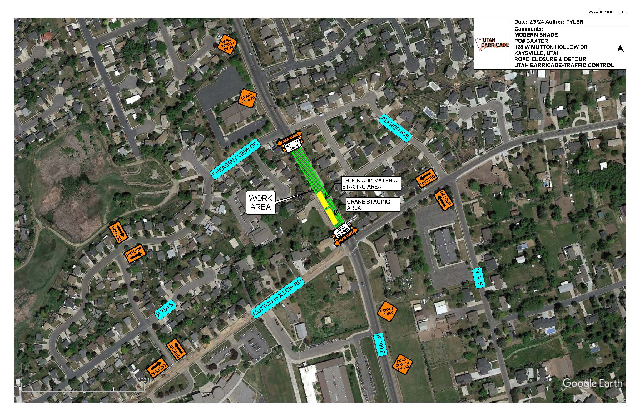 Traffic Control Plan For 128 W MUTTON HOLLOW DR KAYSVILLE (002)