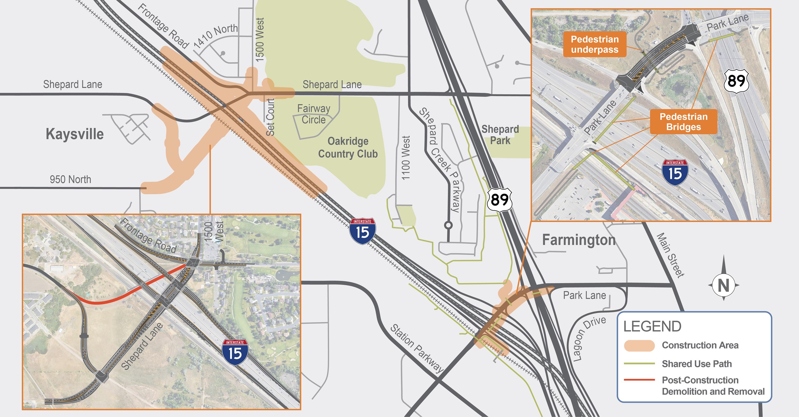 I-15 Shepard Lane Interchange Construction