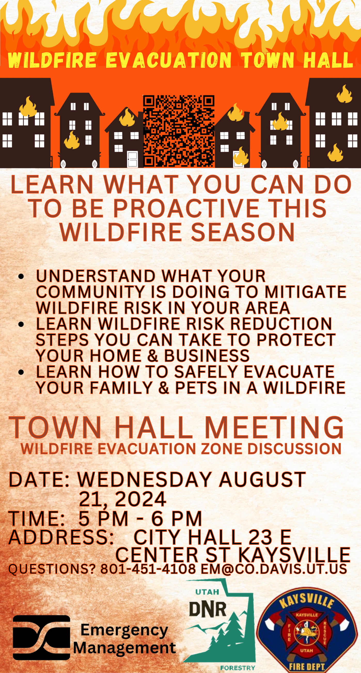 Kaysville Wildfire Evacuation Town Hall