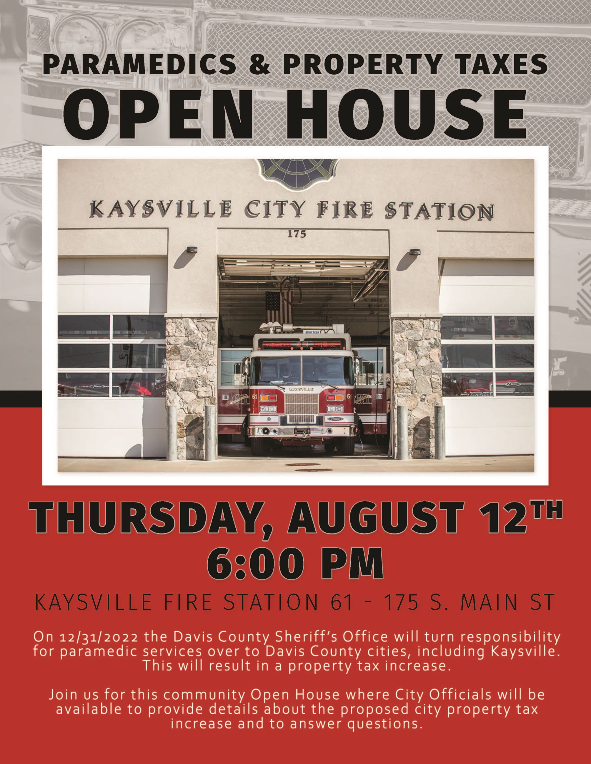 Paramedic Property Tax Open House 2021