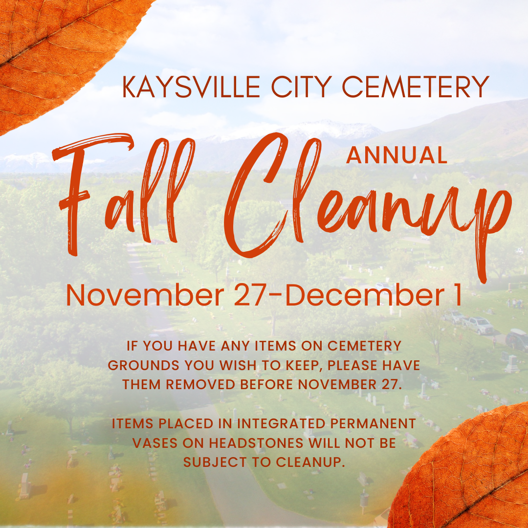 Annual Fall Cemetery Cleanup 2023