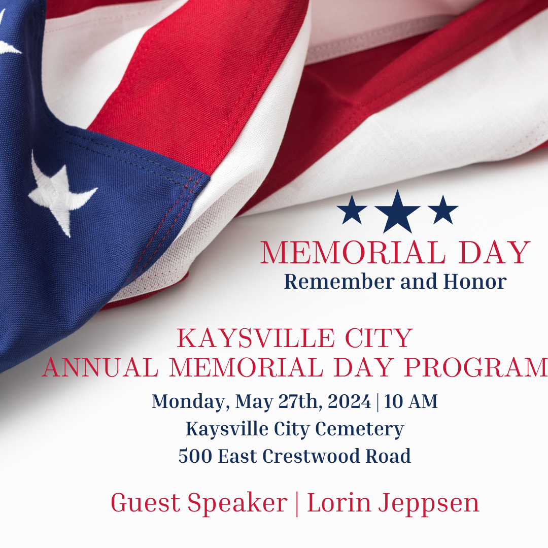 Kaysville Cemetery Memorial Day Program 2024